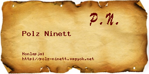 Polz Ninett névjegykártya